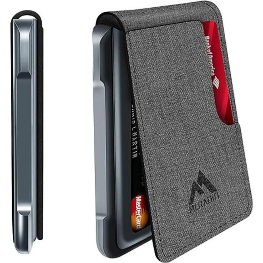 Mens Wallet Tactical Bifold Wallets for Men RFID Blocking Aluminum Cards Holder